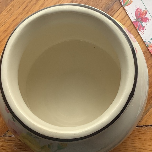 Vintage Harker Hotoven Mini Floral Bean Pot Shaped Container - Picture 5 of 7